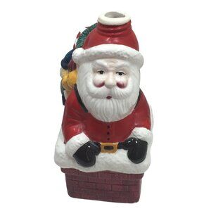 Vintage Montgomery Ward Ceramic Santa Candle Holder Decanter 24478